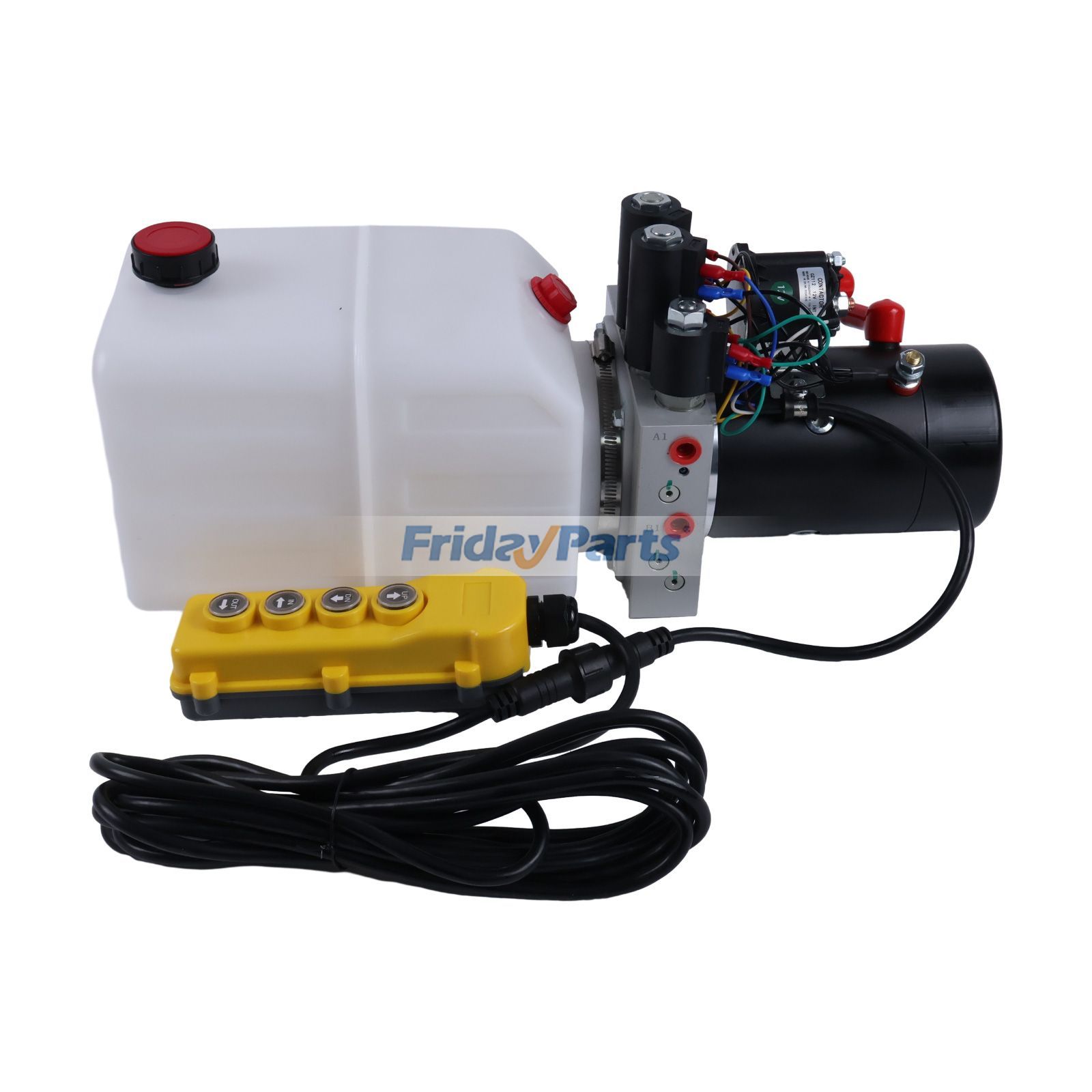 他ブランド用用6クォート 12V アフターマーケット KTI DC-45062 デュアルダブルアクティング油圧ポンプ トレーラーダンプトラックリフト用