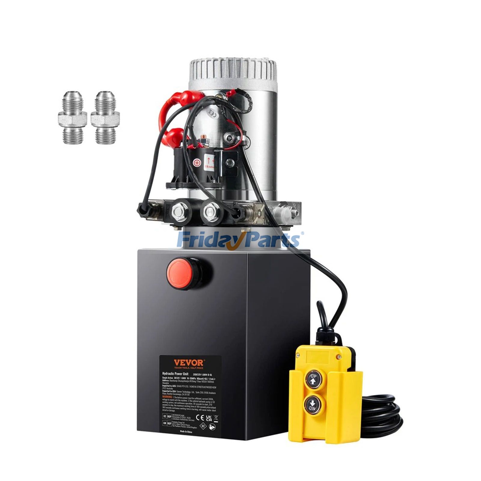 6クォート 12V DC 2.1HP 複動式油圧ユニット ZXDC12V-1.6KW-S-6L ダンプトレーラーリフト用