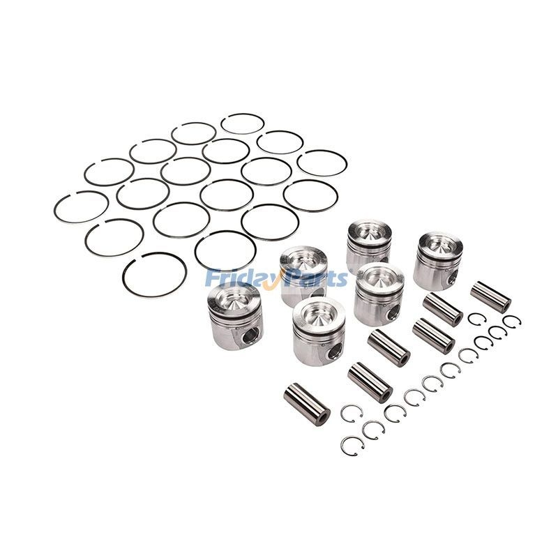 4376347 Juego de 6 pistones y anillos de pistón 4955520 para motor Cummins de 6 ...