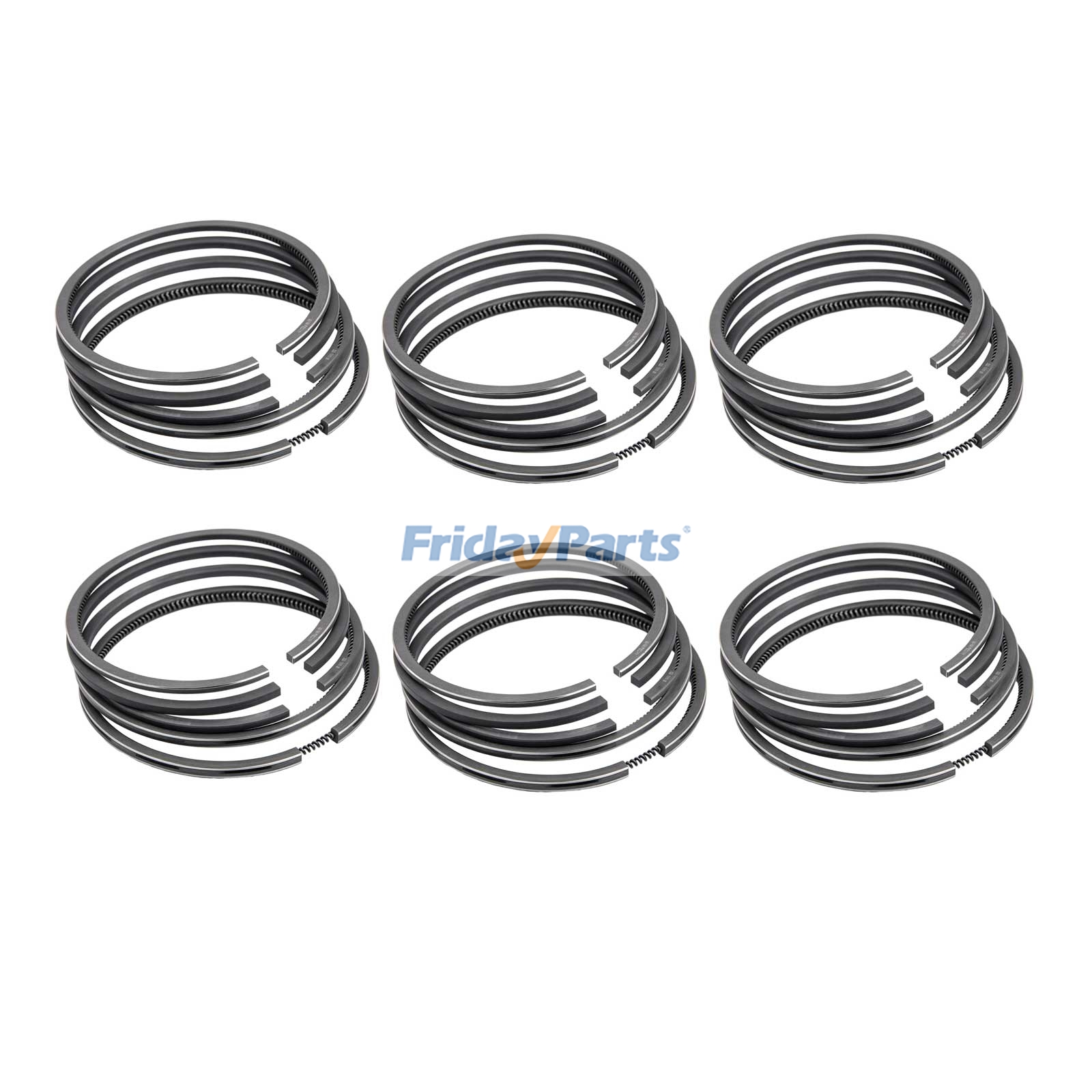 6 Set Piston Ring 1121211371 for Isuzu Engine 6SD1 6SD1T JCB Excavator JS330 JS330XD JS460-T2 JS460