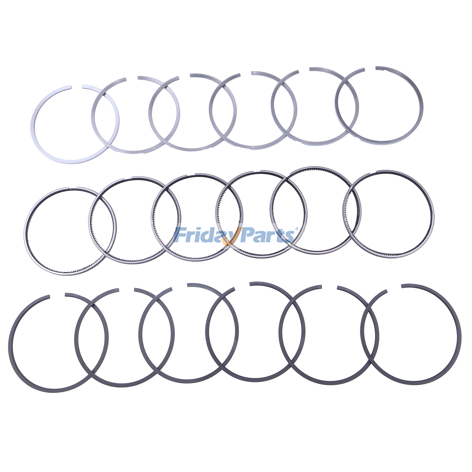 6 Set STD Piston Rings 3802421 3802746 3802230 3802050 for Cummins Engine 4B 4BT 6B 6BT5.9 4B3.9 6B5.9 QSB5.9 QSB6.7 ISBE4 ISB