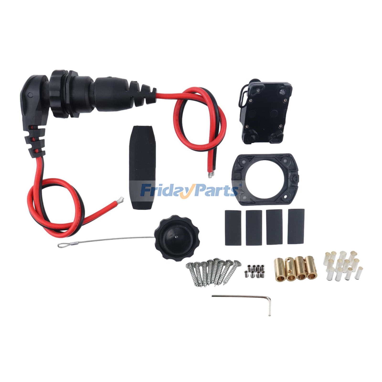 60 AMP Circuit Breaker & Trolling Motor Plug Receptacle Combo kompatybilny z Sprzęt Morski