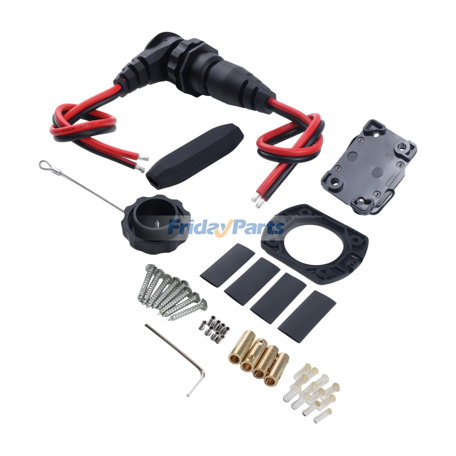 Kup 60 AMP Circuit Breaker & Trolling Motor Plug Receptacle Combo w FridayParts