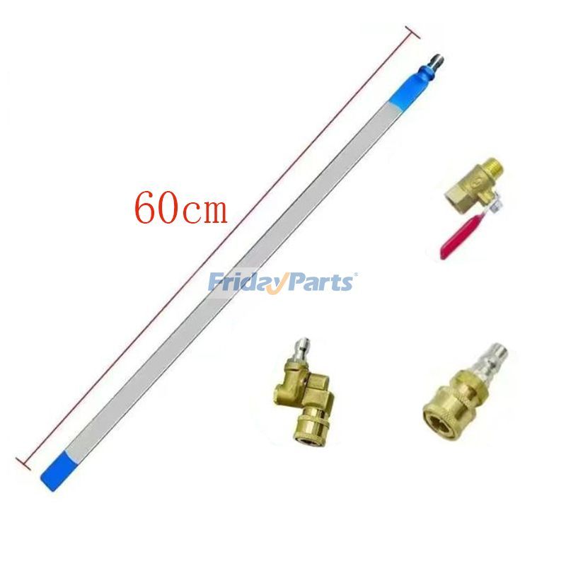 Outil de nettoyage de radiateur à double usage eau et air de 60 cm avec joint pivotant et valve Version haut de gamme