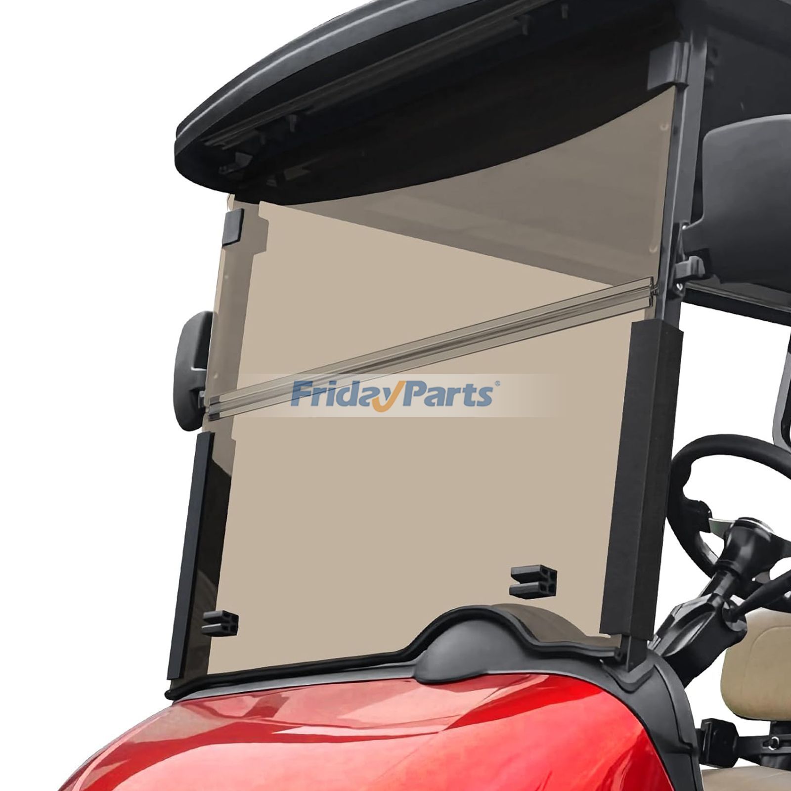 Pare-brise transparent rabattable et résistant aux chocspour Voiturette de Golf