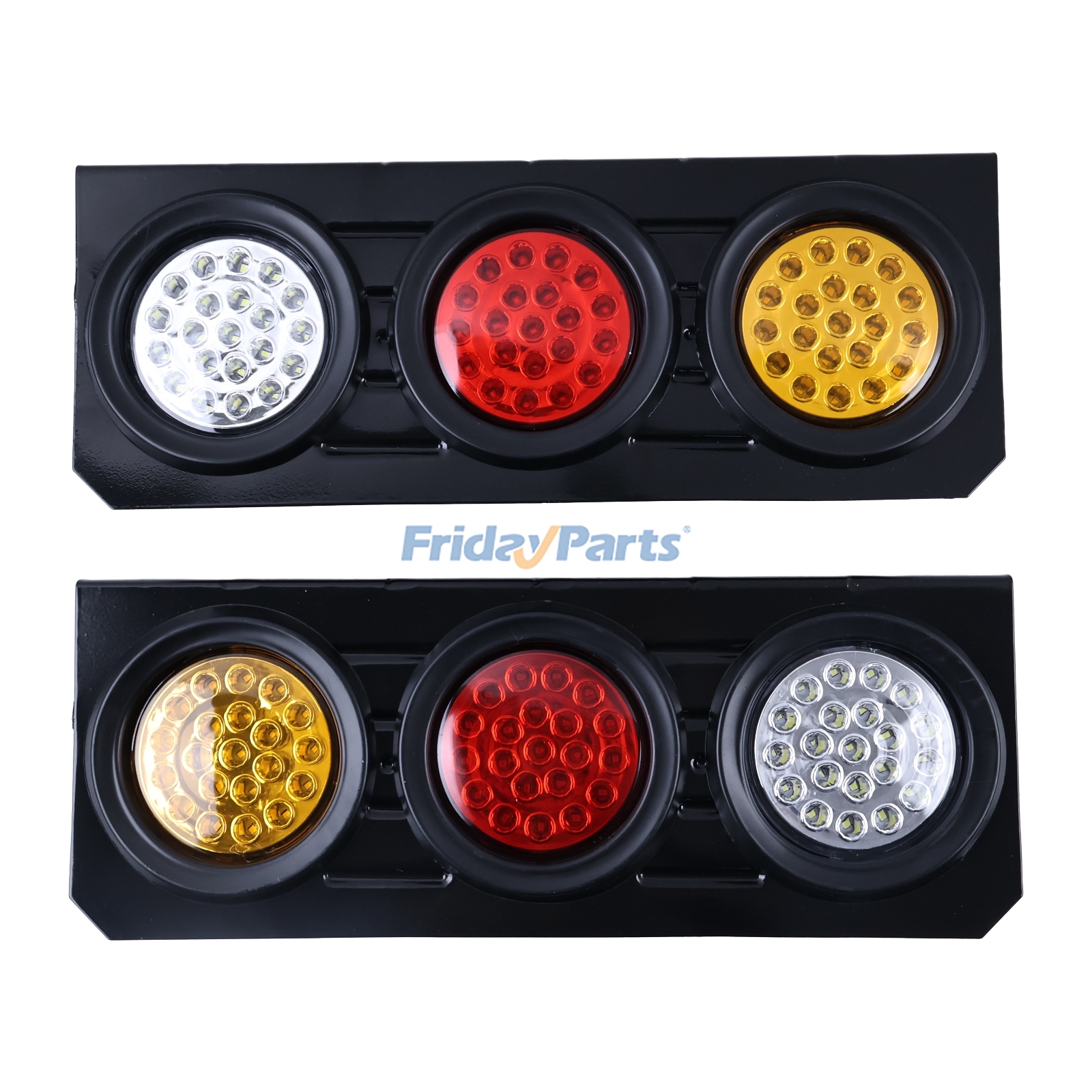 Juego de luces traseras para remolque de 63 LED y 10-30 V con soporte metálico para camiones, autocaravanas y caravanas. para Camión todoterreno,Tractor,Camión,Vehículo