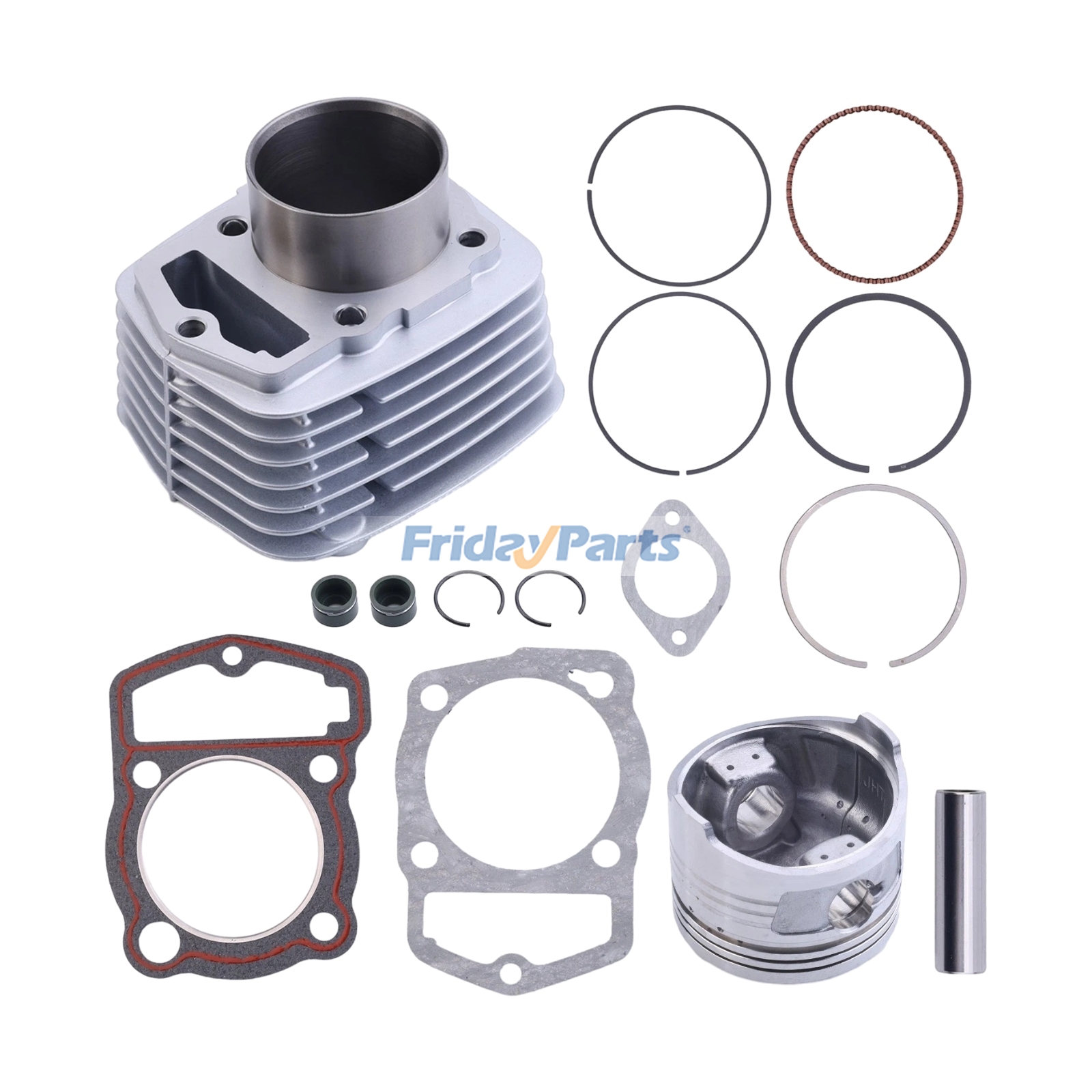 63mm Cylinder Piston Gaskets Top End Kit 12100-427-010 for Honda ATC185S ATC200M ATC200S ATC200E ATC200ES TLR200 TRX200 XL185S XL200R XR200R 1979-1987