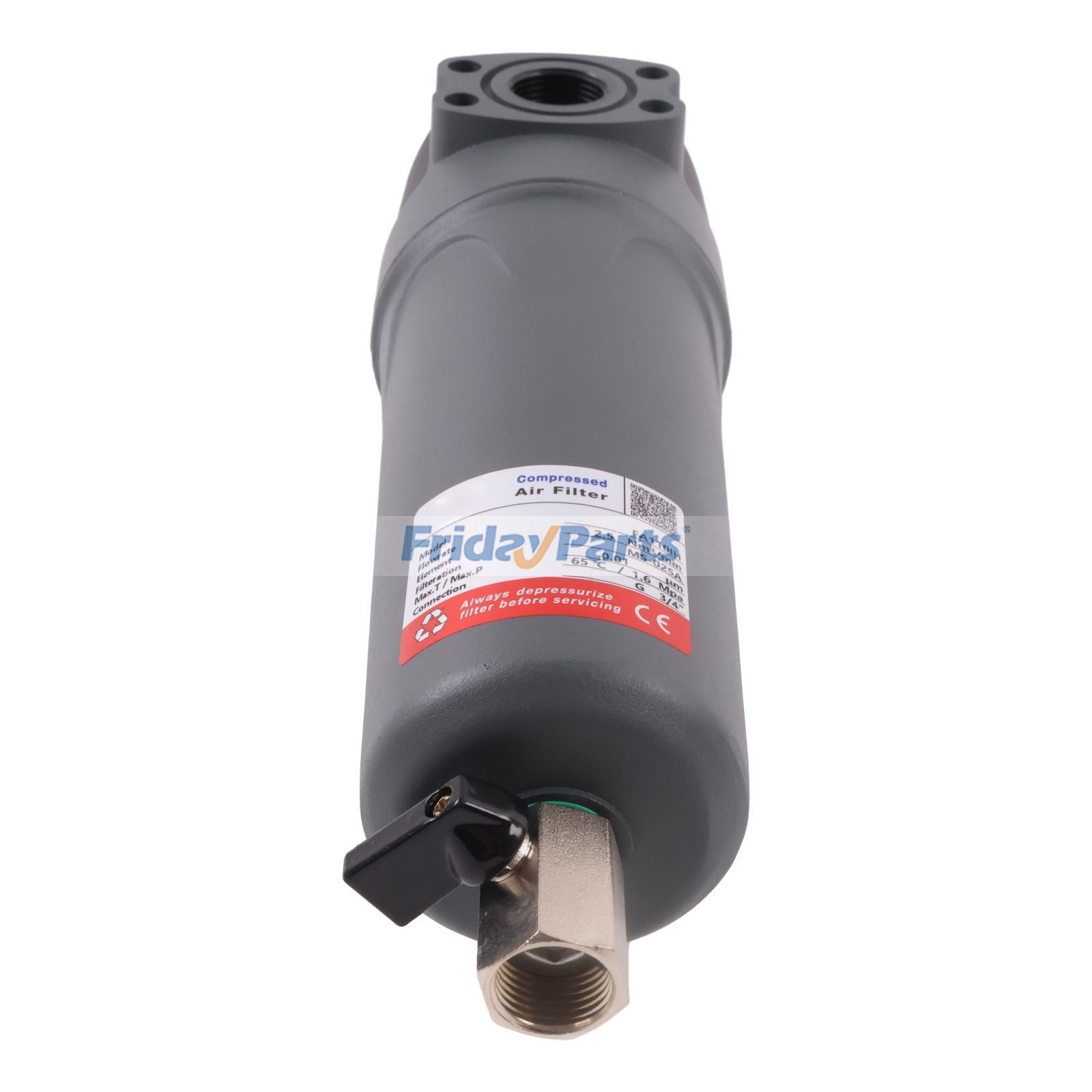 Filtro de aire FA110IH para compresor Ingersoll Rand, diseño de tubería de 3/4", 65 CFM y 100 PSI