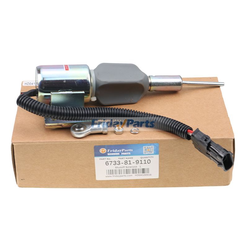 24V Stop Solenoid 6733-81-9110 for Komatsu Wheel Loader WA180PT-3L WA250PT-3L