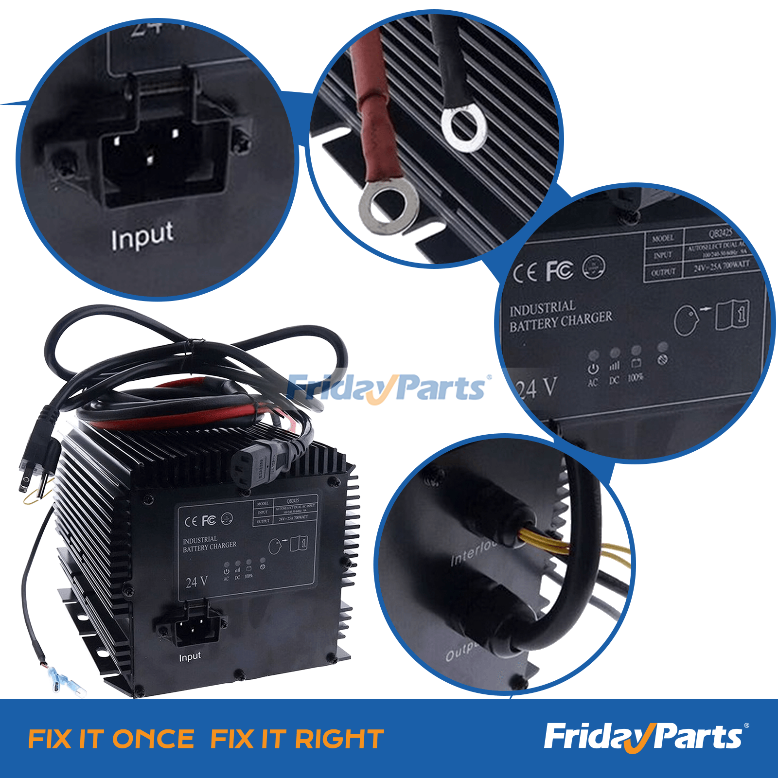 Cargador de batería Signet HB600 HB600-24B HB60024B de 24 V y 25 A para elevadores de tijera Genie Skyjack JLG