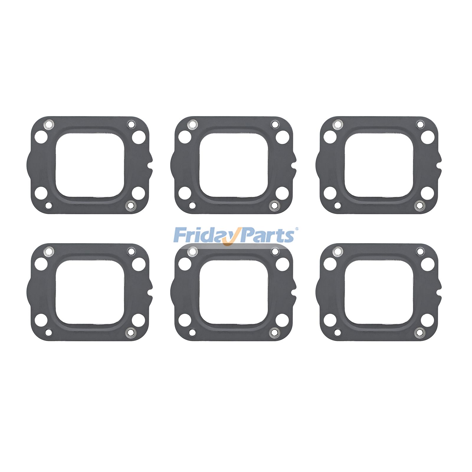 6 Pieces Exhaust Manifold Gasket 20744865 for Volvo Penta Engine D16C-A MG TAD1641GE TAD1651GE TAD1660VE TWD1643GE Truck FH16 Excavator EC700B