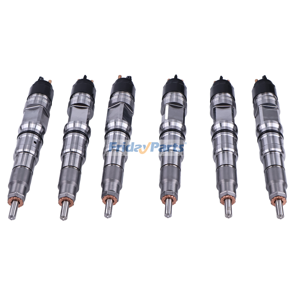 6 Pieces Fuel Injector 0445124013 0445124012 for International Engine MaxxForce 11 13 Truck 7600 8600 LoneStar