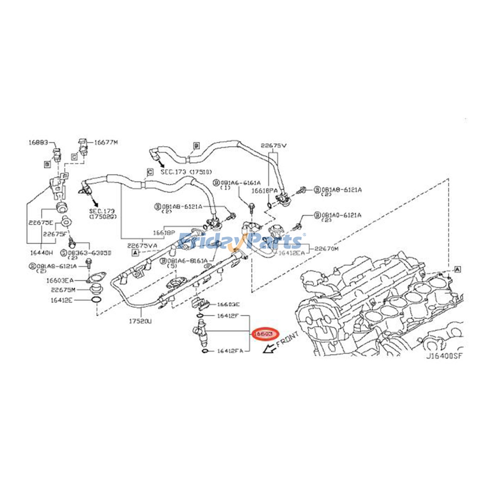 FridayParts Fuel Injector