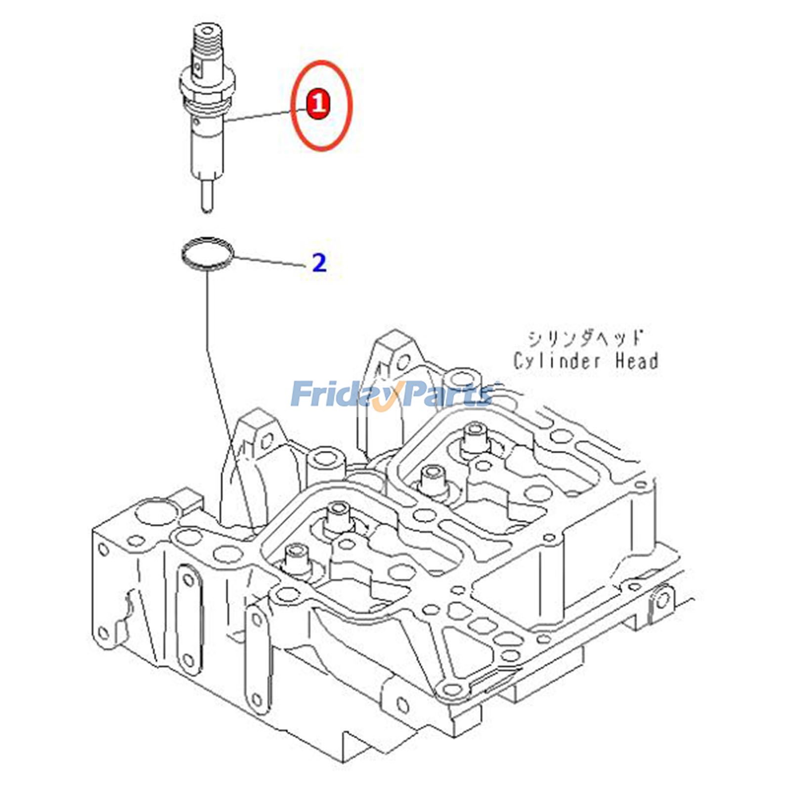 6 stück Kraftstoff Injektor 6736-13-3100 6736133100 für Komatsu Motor SA6D102E-2für 