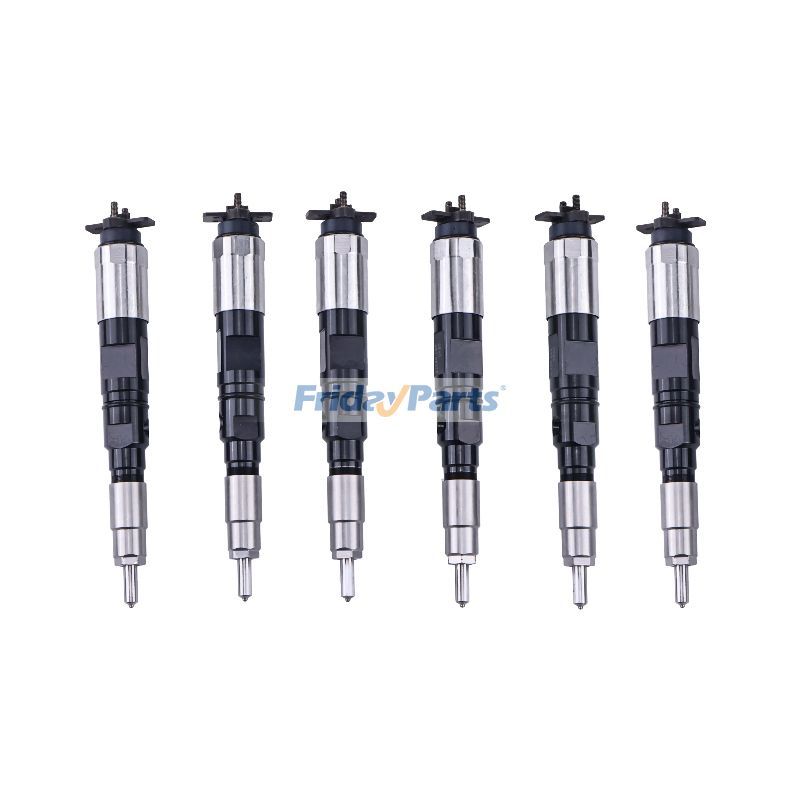6 Pieces Fuel Injector RE524369 SE501941 095000-0540 for John Deere 6081 Engine 330CLC 370C 3554 1270D 9650STS 9660STS 9760STS