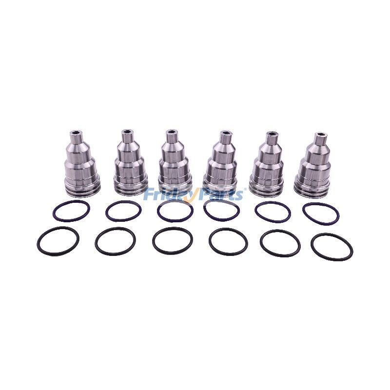 6 pieces Fuel Injector Sleeve RE518339 RE531334 for John Deere Engine 6081 6090 6105 6125 6135 Tractor 9410R 9430T