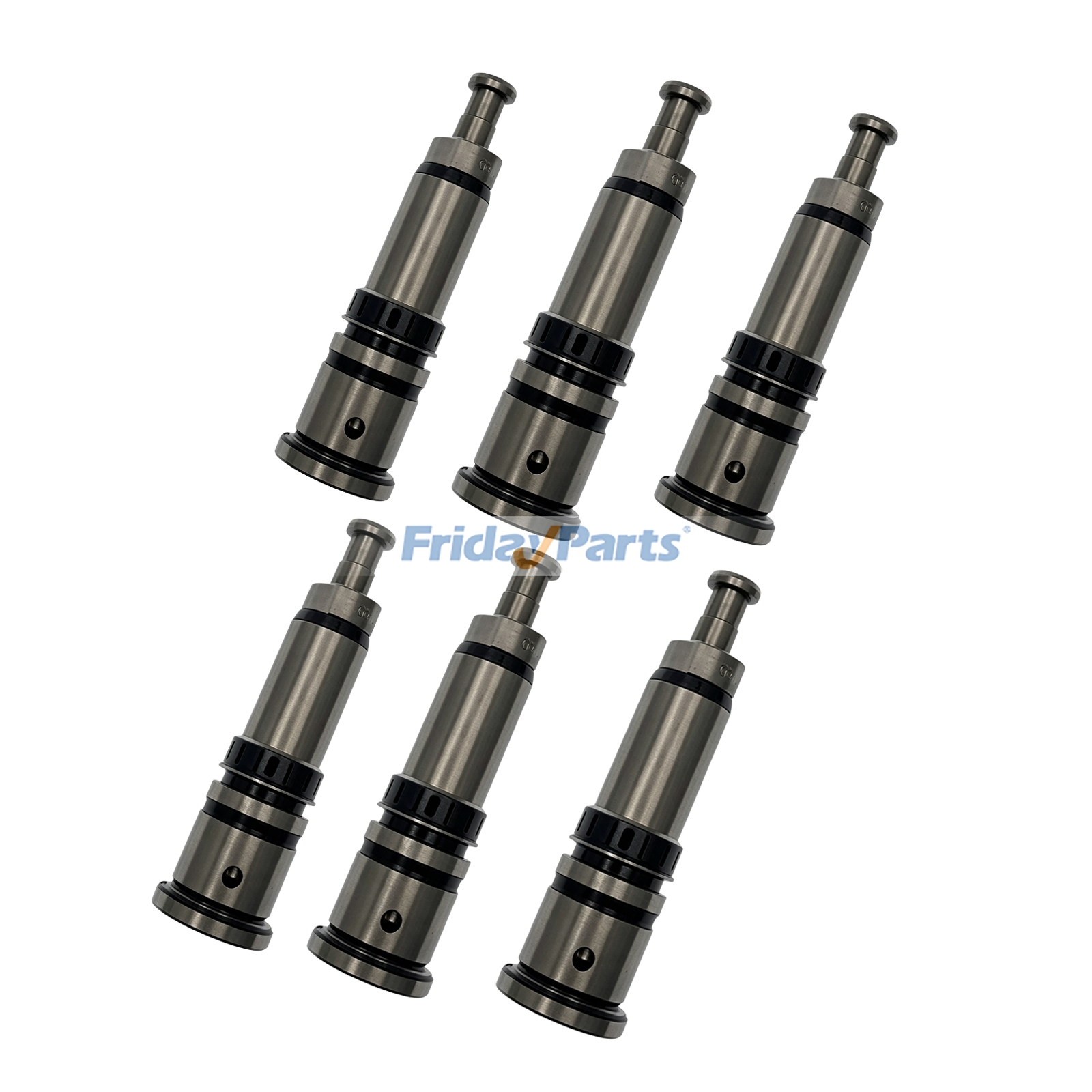 6 Pieces Pump Element Plunger and Barrel for John Deere 6081 - Replaces Bosch 2418455408