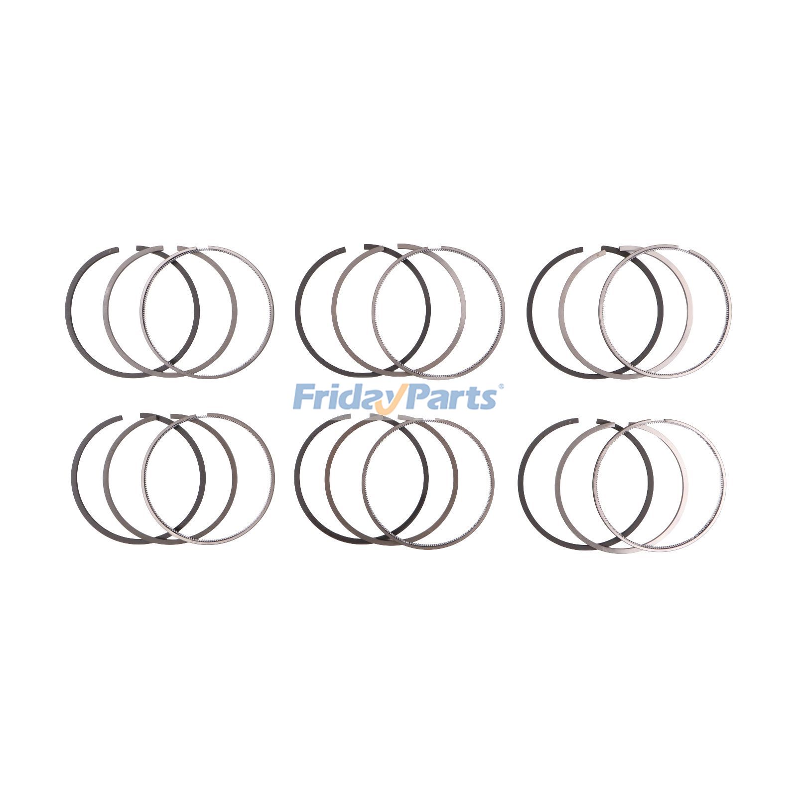 6 Sets Piston Ring 4900738 for Cummins Engine A1400 A1700 A2000 A2300