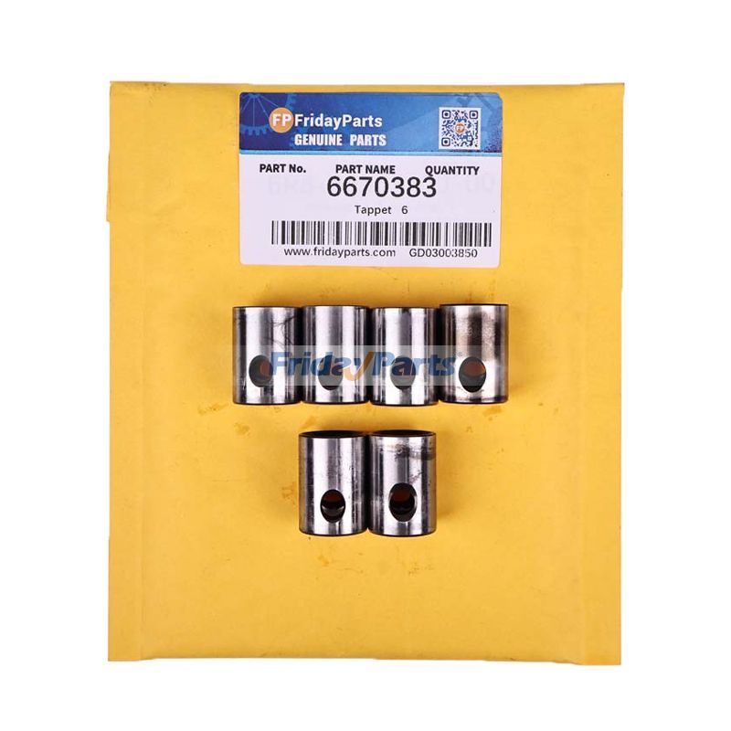 6 piezas de taqué 6670383 para motor Kubota D722 D902 Bobcat Excavadora E19 E17 E10 E16 E14 E08 E20 316 323 322 320 324 321 319 418 Cargadora MT52 MT50 MT55 MT85 463 453