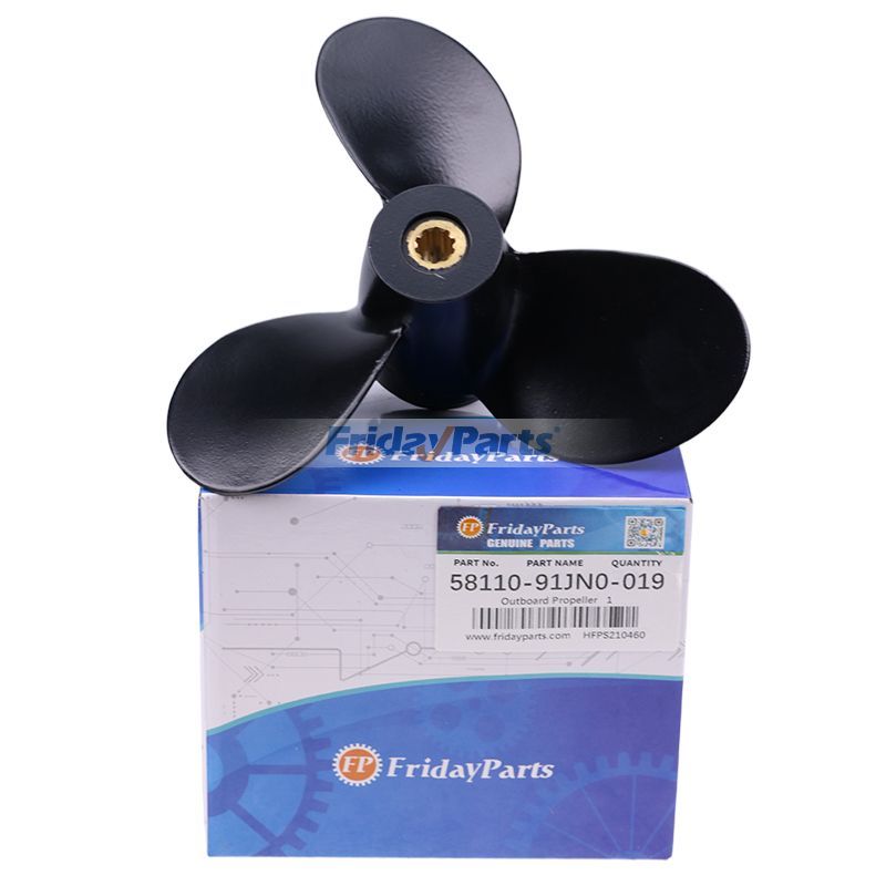7 1/2 x 7 Outboard Propeller 58110-91JN0-019 for Suzuki Engine 4HP 5HP 6HP