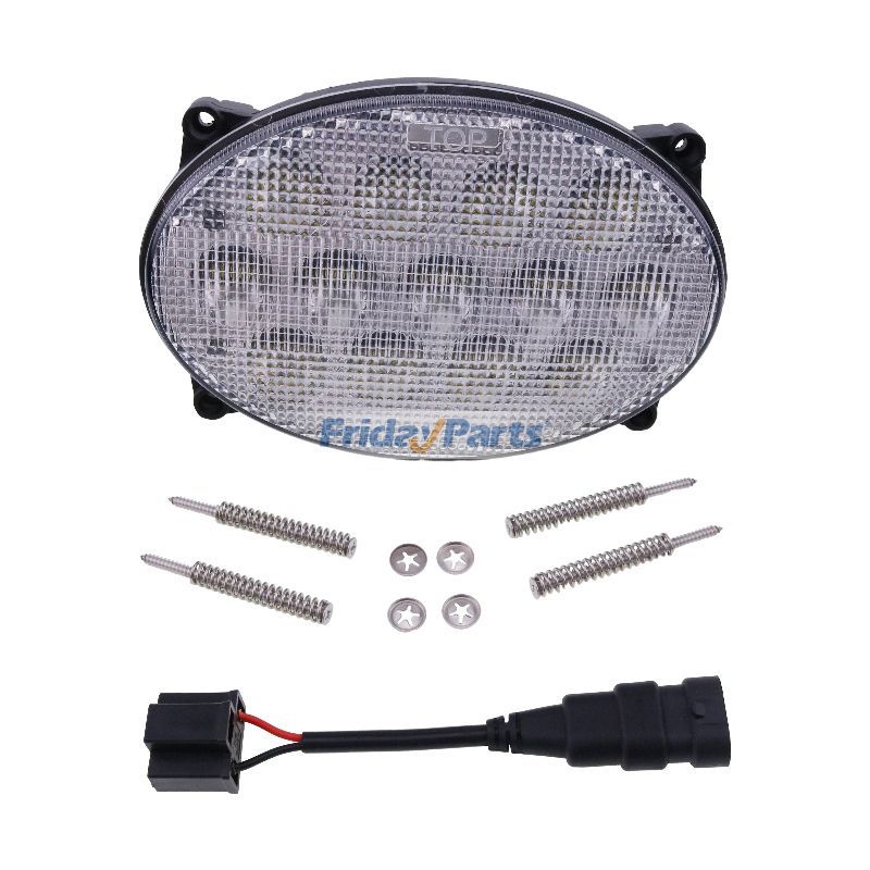 Feu de capot à LED ovale de 7,12 pouces 65 W pour tracteur John Deere série 7020-7030 8020-8030 8R