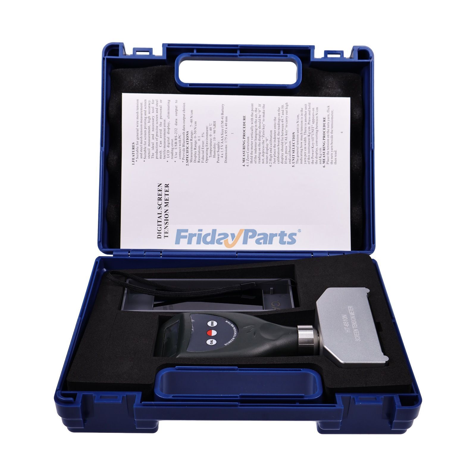 7~40 N/cm Digitaler Siebdruck-Spannungsmesser HT-6510N für Drahtgeflecht-Spannungsprüfung und Stahlgeflecht-Spannungsprüfung