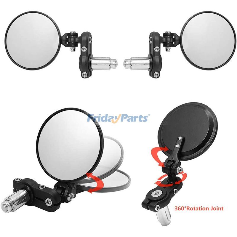 他ブランド用用2個 7/8インチ 22mm ユニバーサルアルミラウンドバックミラー ATV クワッドスクーター スクーターミラー ほとんどのハーレー用