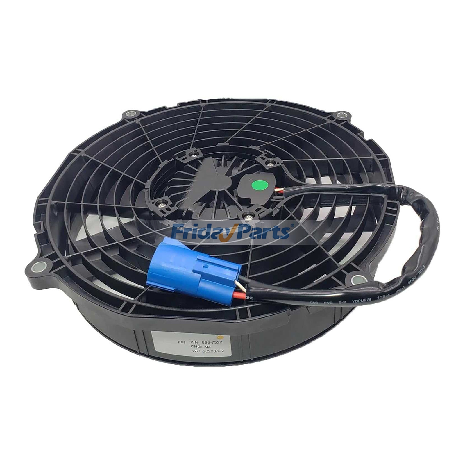 7 Blade Axial Suction Fan 596-7322 for Caterpillar CAT Material Handler MH3022 MH3024 Excavator 323 326 333 336 326GC 333GC 349GC E320GC E330GC