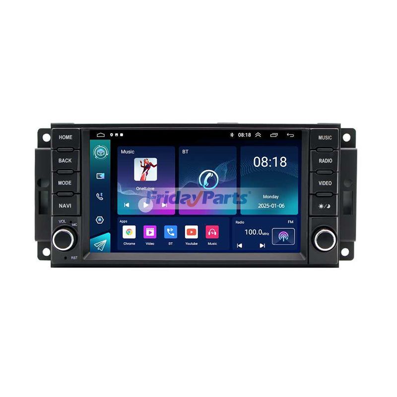 7インチ 2+32GB デュアルノブ 8ボタン カーラジオナビゲーションシステム CarPlay 付き Jeep用