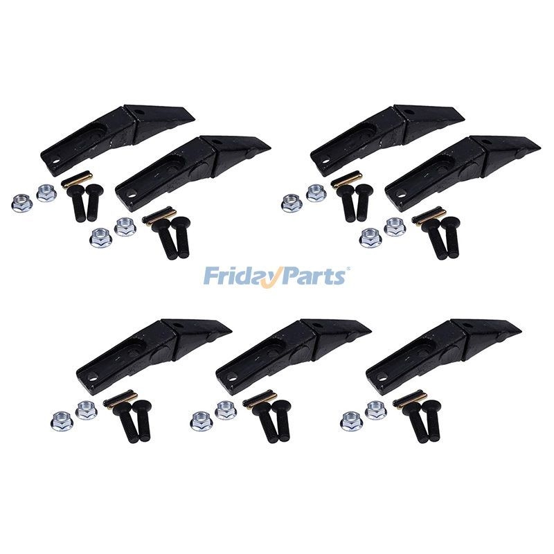 7 Pieces Bucket Teeth Assembly 6737322Y Bobcat Style Bolt on Flush ...
