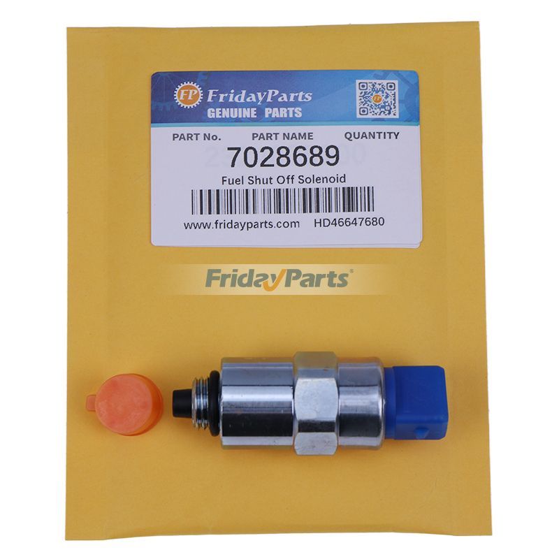 12V Fuel Shut Off Solenoid 7028689 for Perkins Engine  JLG Telehandler G5-18A G6-42A G9-43A G10-43A 3508PS 3509PS 3512PS 3513PS 4008PS