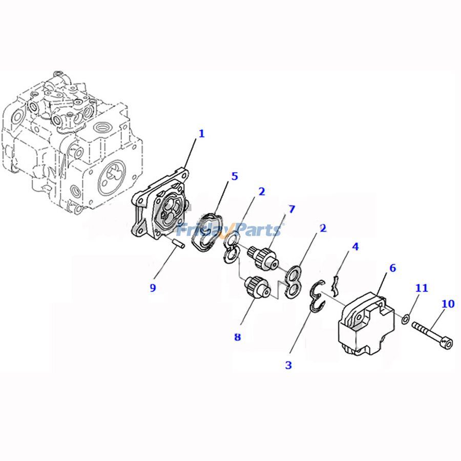 For Komatsu Excavator PC220-1 PC200-1 Hydraulic Pump 705-56-24030