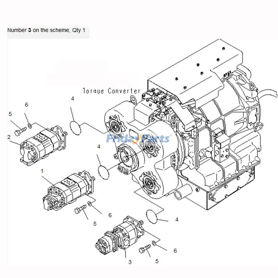 Bomba hidráulica para volquete Komatsu HD465-7R HD605-7R HD605-7E0 HD465-7E0 705-95-05140 Para KOMATSU