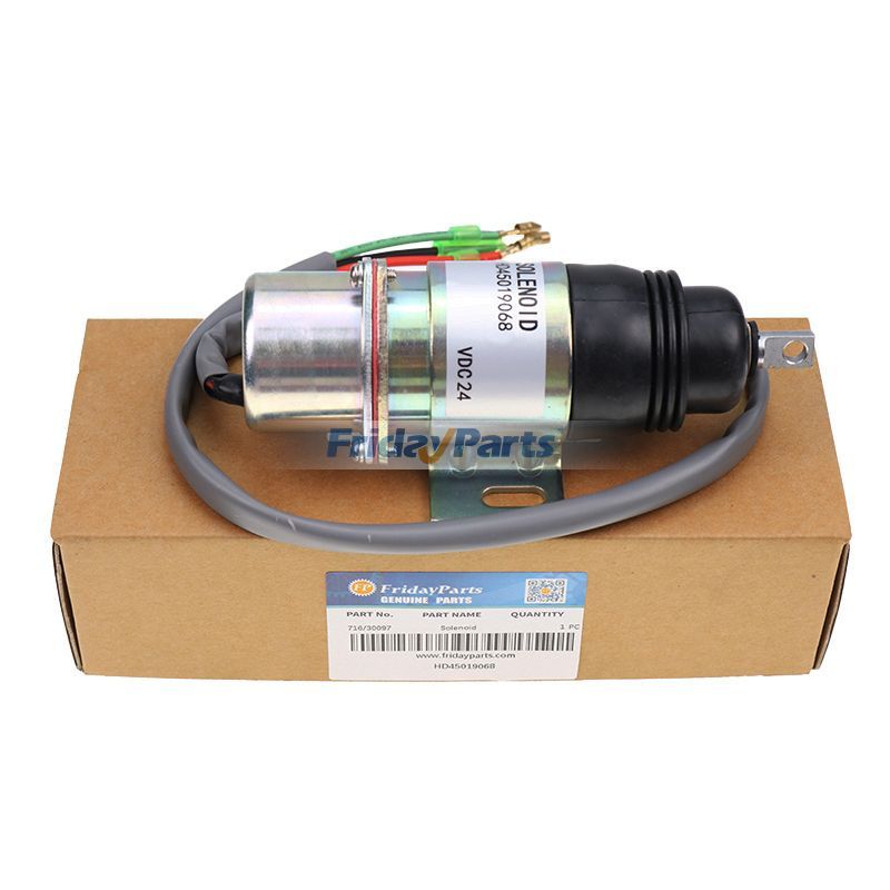 24V Engine Stop Solenoid 716/30097 for JCB Excavator .JS70 .JZ70 JS70 JZ70
