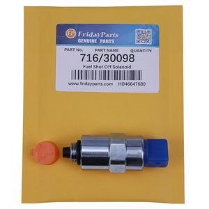 Solenoide de corte de combustible del motor de 12 V 716/30255 716/30098 para cargadoras JCB 2CX 2CXL 2CXS 2CXSL TM200 TM270 TM300