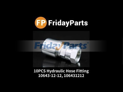 FridayParts 10PCS Hydraulic Hose Fitting With 3/4" Female JIC
