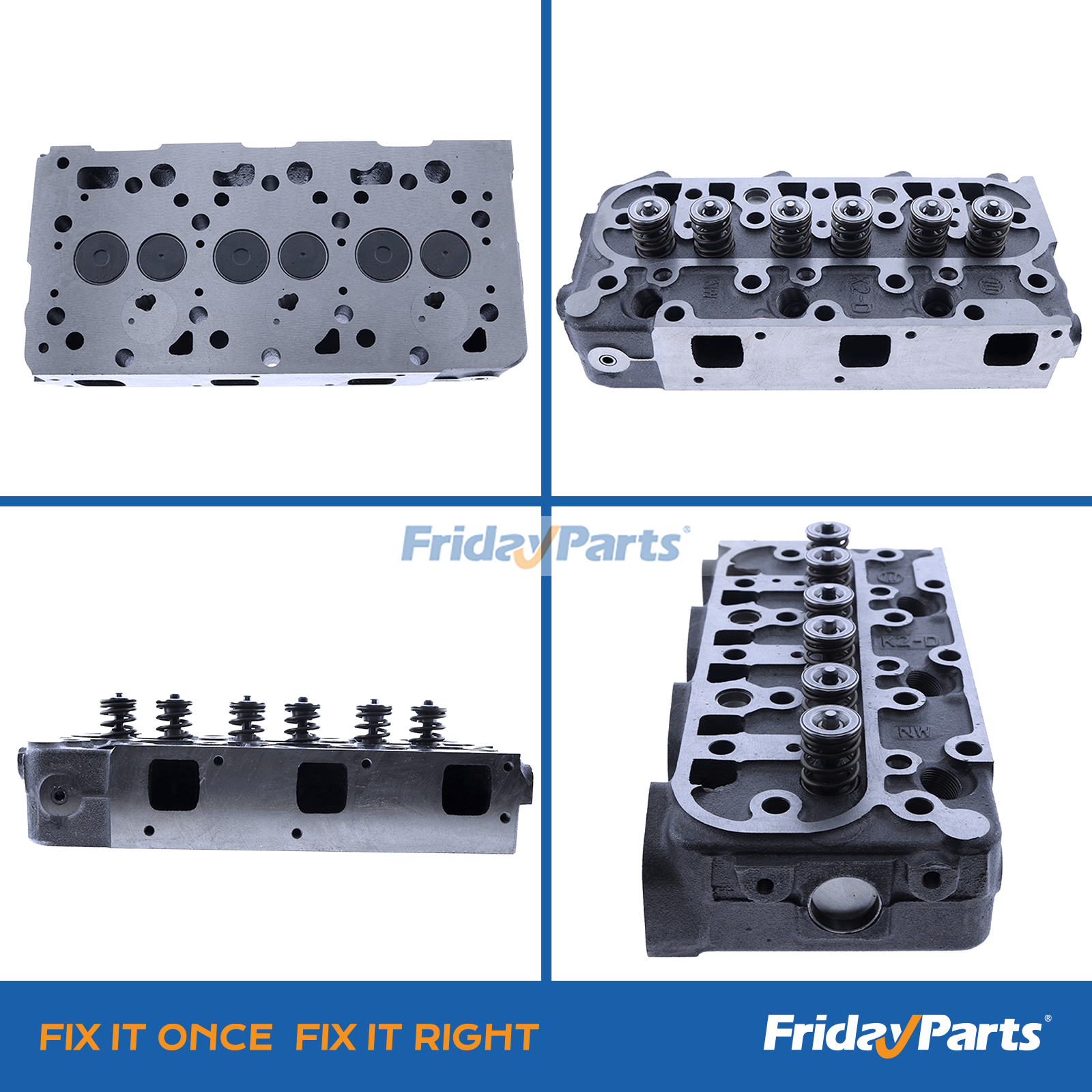 Complete Cylinder Head with Full Gasket Kit For KUBOTA,For OTHER BRAND Engine,Excavator,Loader,Mower,Tractor