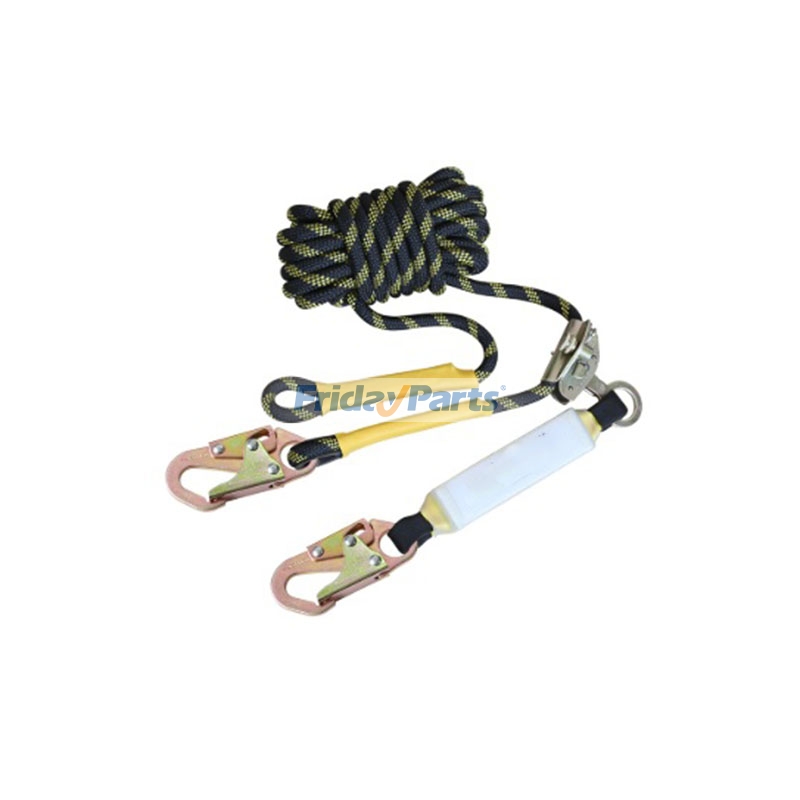 Conjunto de cinto de segurança de corpo inteiro de 5 pontos e cordão de absorção de choque Kit de proteção contra quedas com certificação ANSI para resgate em telhados e uso industrial para Ferramentas manuais e elétricas