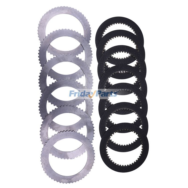 7x D70672 および 6x D50083 パワーシャトル フリクション & カウンタープレート セット (CASE 350 480C 580C 584C 585C 586C 用)