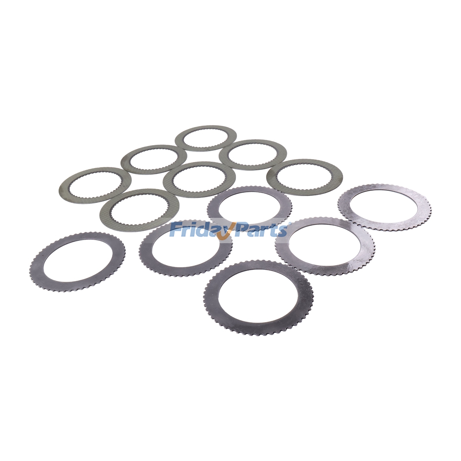 Ensemble de 7 plaques de friction et de contre-plaques Power Shuttle D70672 et 6 plaques de friction et de contre-plaques Power Shuttle D50083 pour CASE 350 480C 580C 584C 585C 586CpourPour CASE