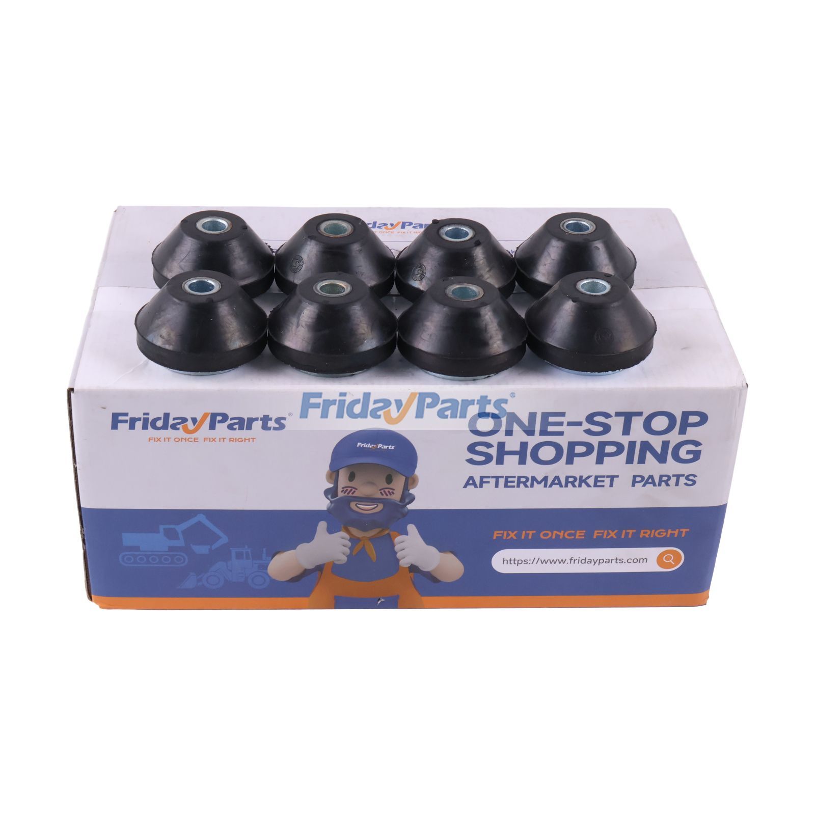 8 Mount Rubber Cushions 4355158 for Hitachi EX27U EX30U EX33U EX35U EX50U EX55UR-3 ZX40U-3 ZX50U-2 ZX55UR-2