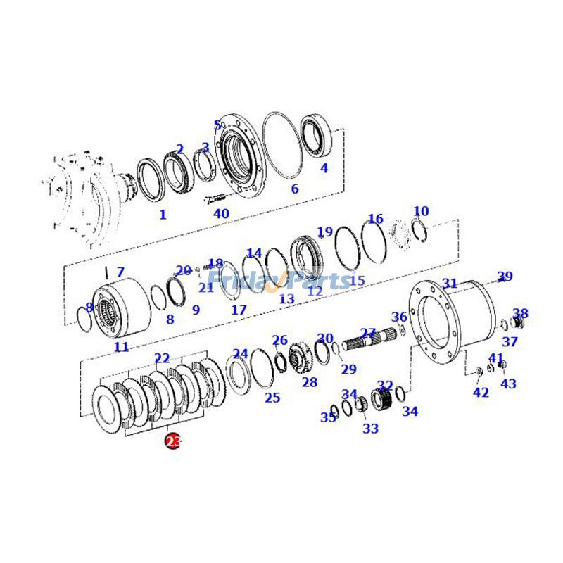 8 PCS 35T Clutch Disc for ZF Komatsu Doosan Daewoo Hyundai for Excavator
