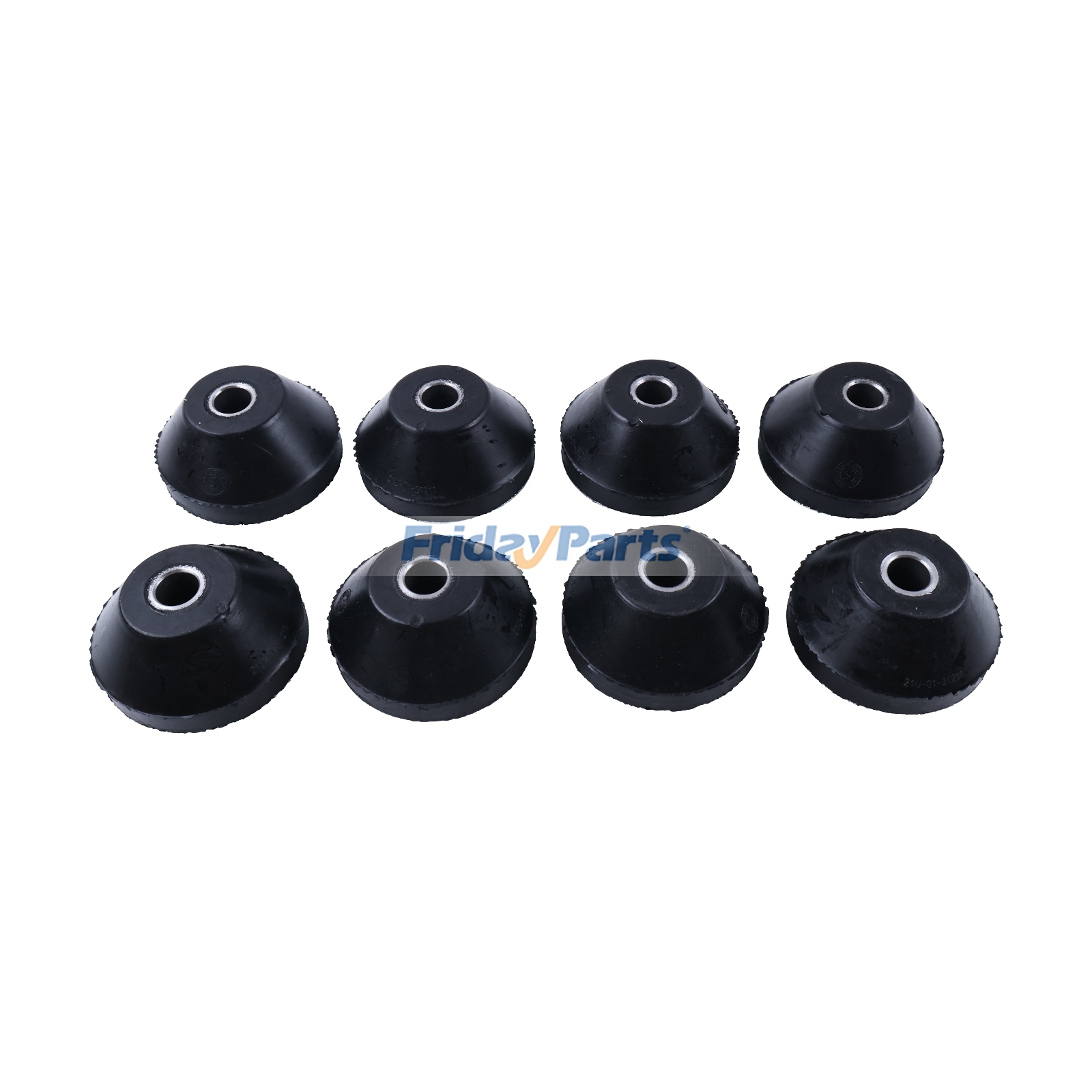 8 piezas de almohadillas de goma para montaje de motor 4667312 para motor Yanmar 4TNV98C, excavadora John Deere 50G 60D 60G de FridayParts