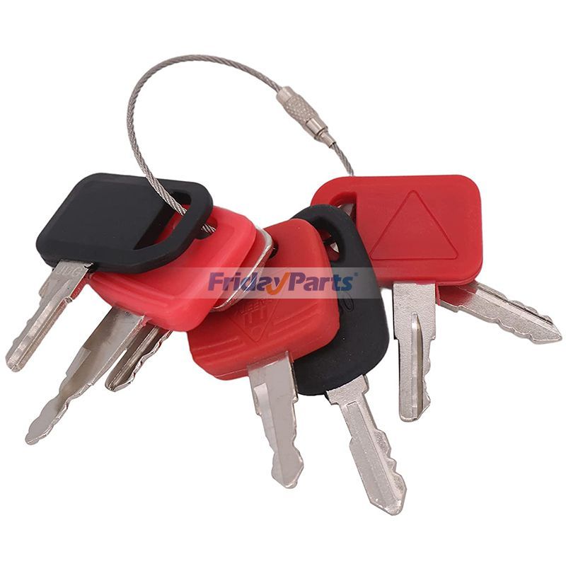 Zündschlüssel für John Deere, Komatsu, Hitachi, CASE, Briggs & Stratton, Husqvarna, Kohler, schwere Baumaschinen, 8 Stück