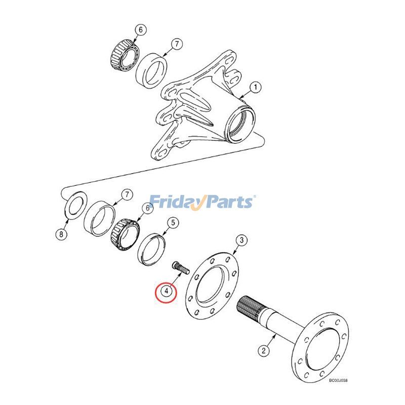 Loader 8 PCS Wheel Studs