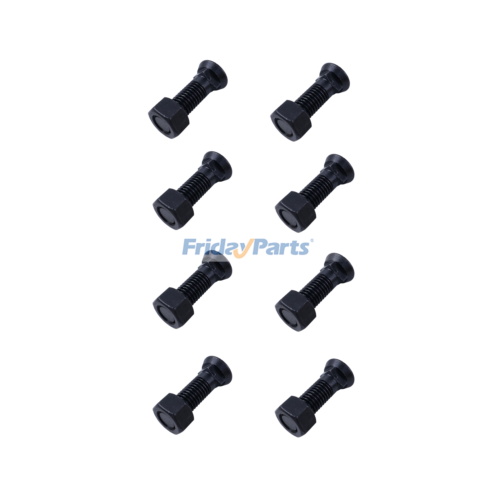 Lot de 8 boulons et écrous de lame de 5/8" UNC -11 x 2-1/4" 260123 pour bulldozer, niveleuse, chasse-neige, tracteur