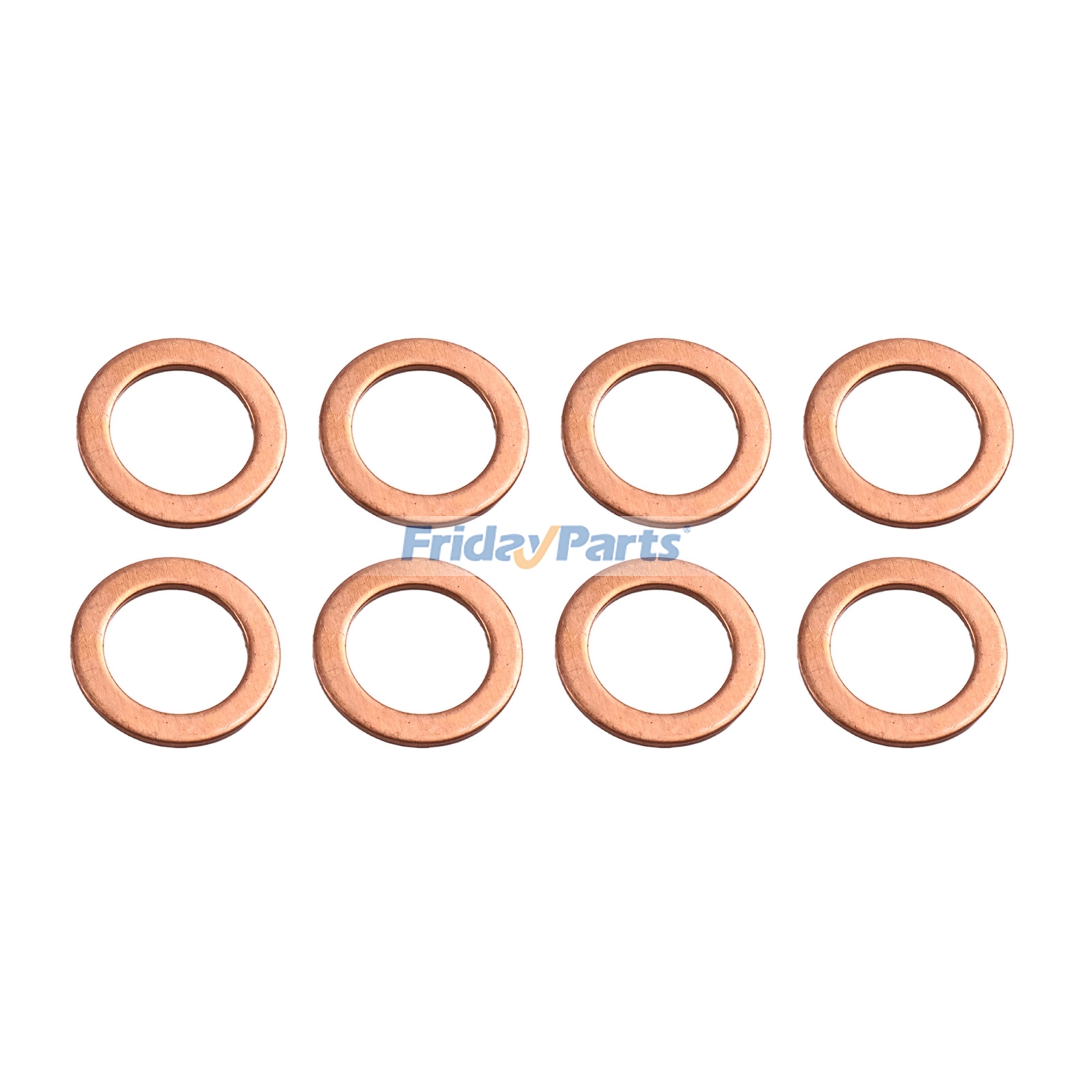 8 Pieces Copper Sealing Ring Injector Washer 7268758 for Perkins Engine 404C-22T 404D-22TA 404D-22T Hitachi Excavator ZX20U ZX20UR
