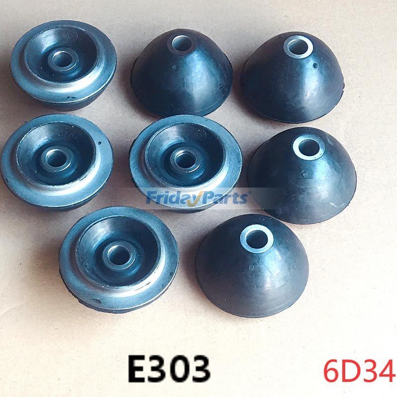 Lot de 8 pieds de montage en caoutchouc pour excavatrice Mitsubishi Engine 6D34 Caterpillar CAT E303