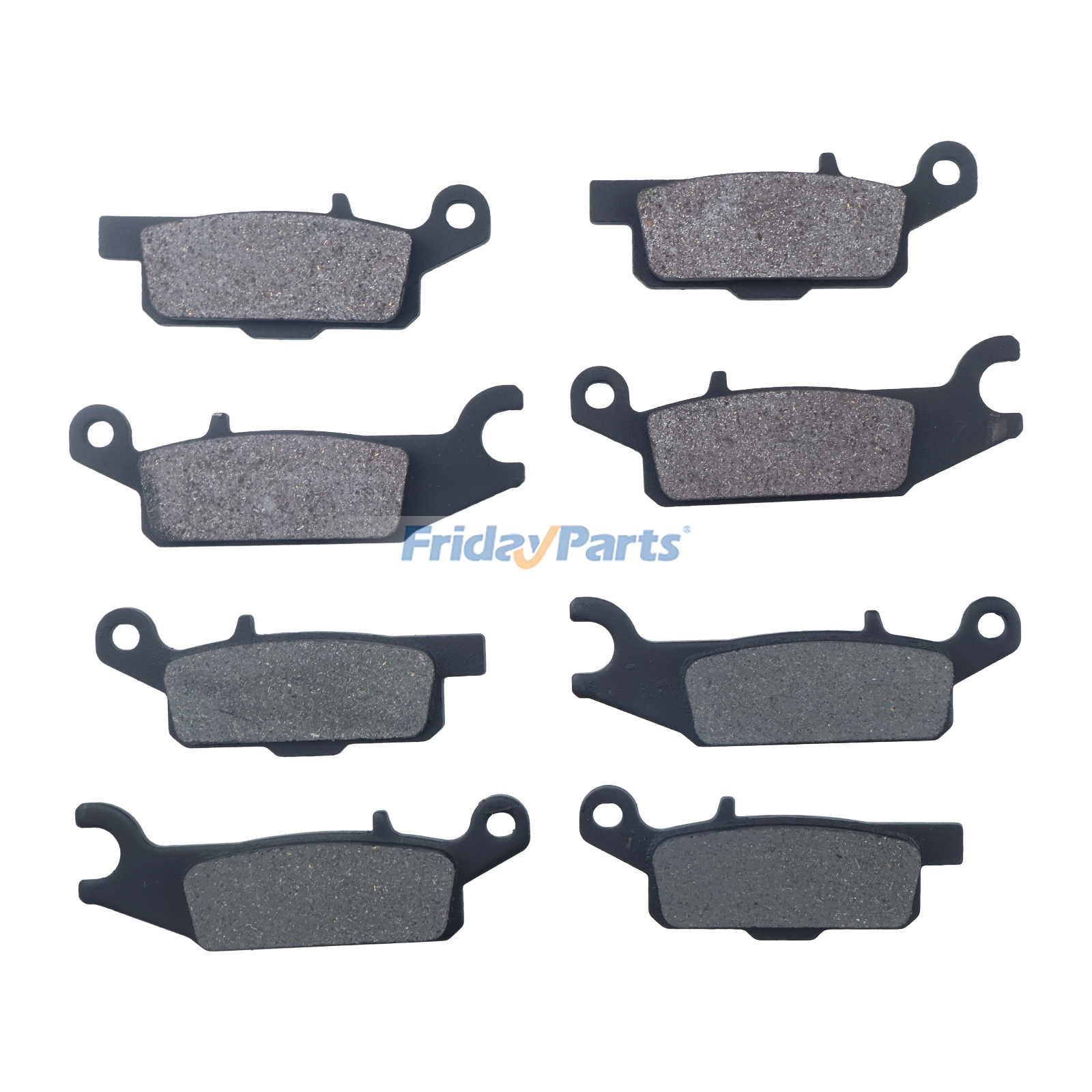 8 Pieces Front & Rear Brake Pad for Yamaha ATV Grizzly 550 700 Kodiak 700 Raptor 250 2007-2024