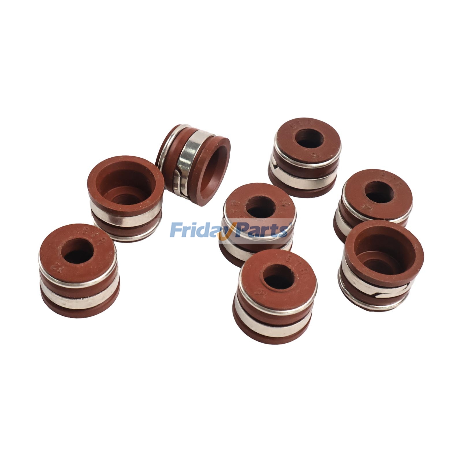 8 Pieces Valve Stem Seal 6732-41-4540 for Komatsu Engine S4D102E-1AA S6D102E-1C Excavator PC200-6 PC220SE-6 PC250LC-6LE Loader WA120-3L WA200-5 WA250-3L